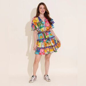 Alden Adair. Vibrant Multicolor Mini Dress